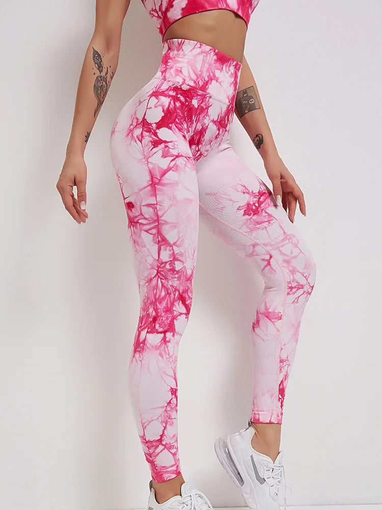 Tie-Dyed Yoga Bra Suit Sets