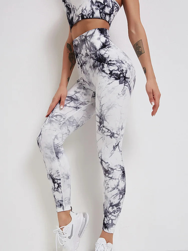Tie-Dyed Yoga Bra Suit Sets