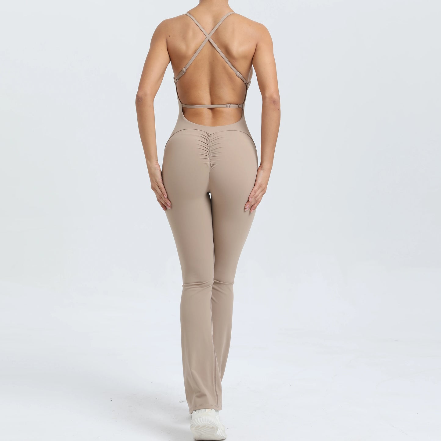 Women’s Backless Workout Jumpsuit