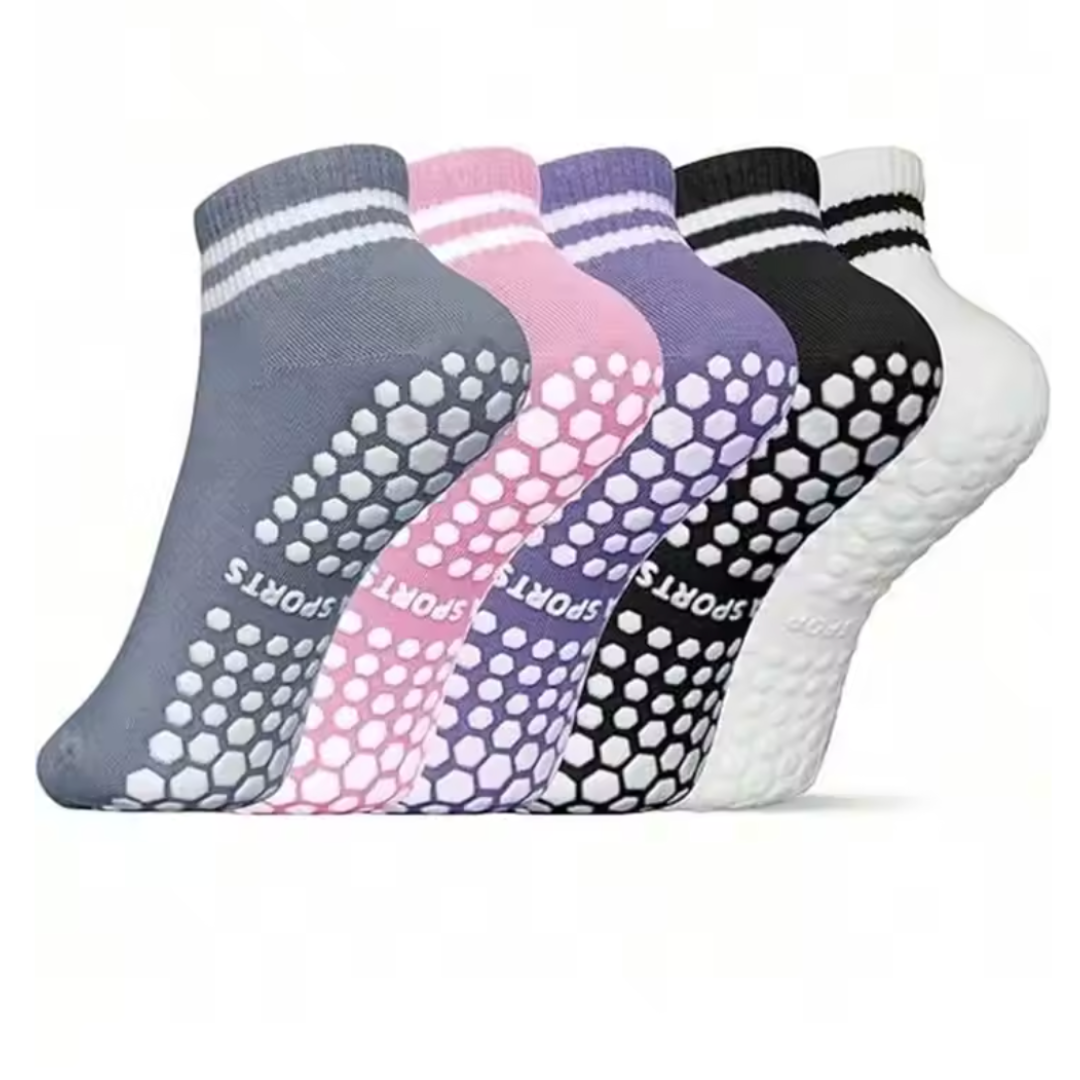 GripStripe Non-Slip Yoga Socks (5 Pairs)