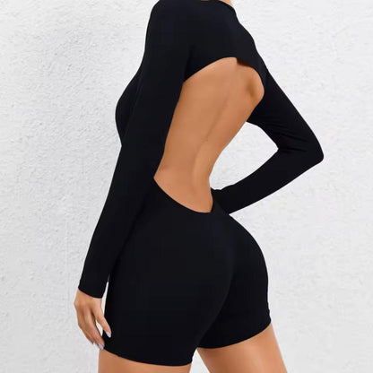 Backless One-Piece Plates Jumpsuit