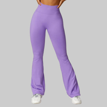 High-Waist Seamless Flare Yoga Pants