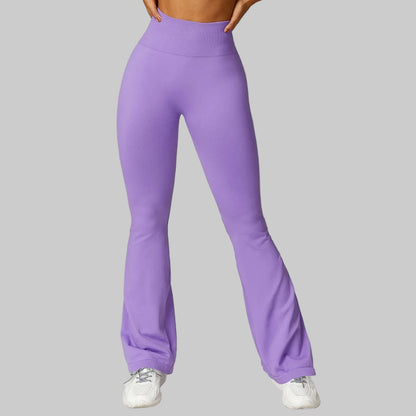 High-Waist Seamless Flare Yoga Pants
