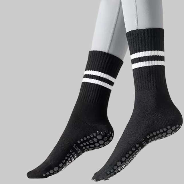 GripCore Mid-Tube Yoga Socks (3 Pairs)