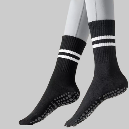GripCore Mid-Tube Yoga Socks (3 Pairs)