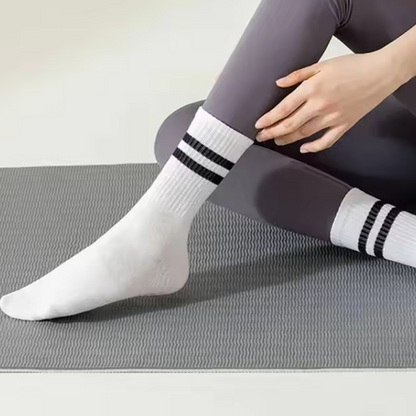GripCore Mid-Tube Yoga Socks (3 Pairs)