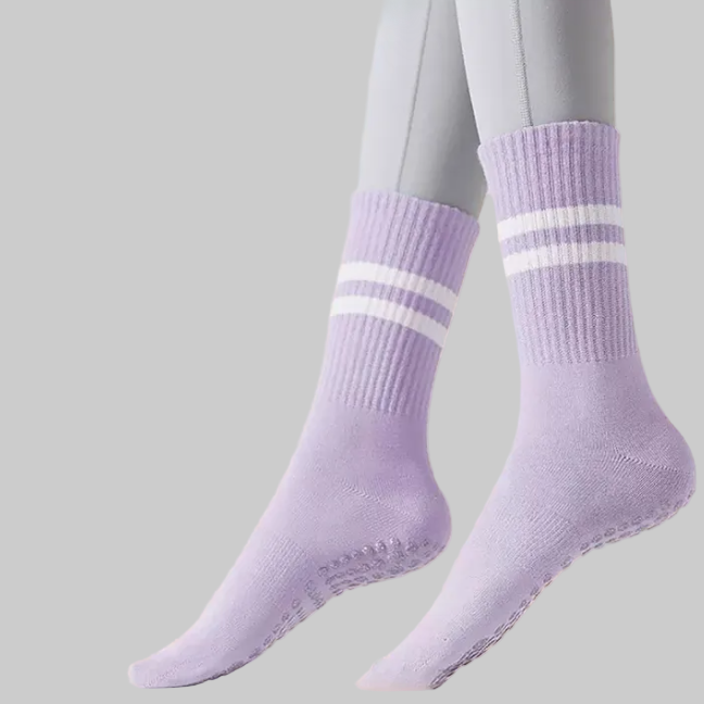 GripCore Mid-Tube Yoga Socks (3 Pairs)