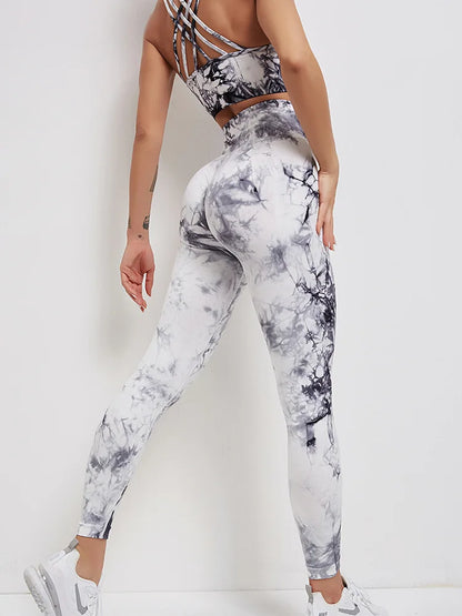 Tie-Dyed Yoga Bra Suit Sets