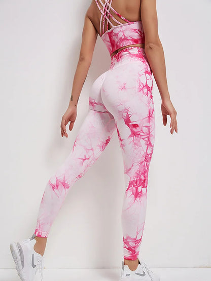 Tie-Dyed Yoga Bra Suit Sets