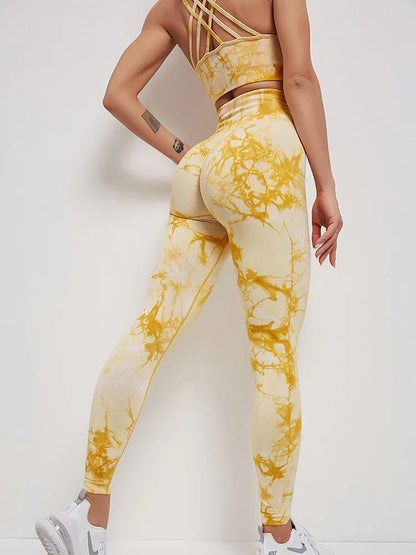 Tie-Dyed Yoga Bra Suit Sets