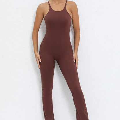 Women’s Backless Workout Jumpsuit