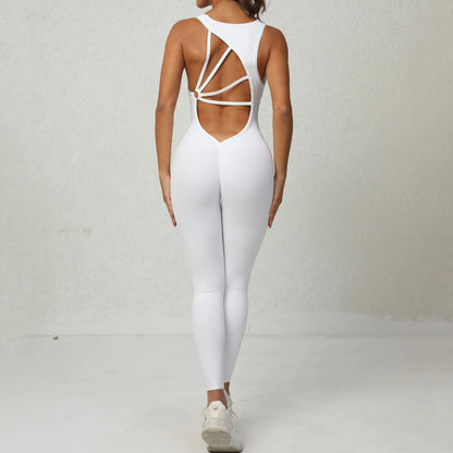 One-Piece Jumpsuit – Padded Cup, Long Pants Fitness Outfit