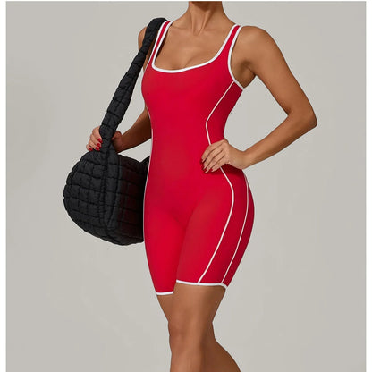 Sleeveless & Backless Gym Fitness Romper