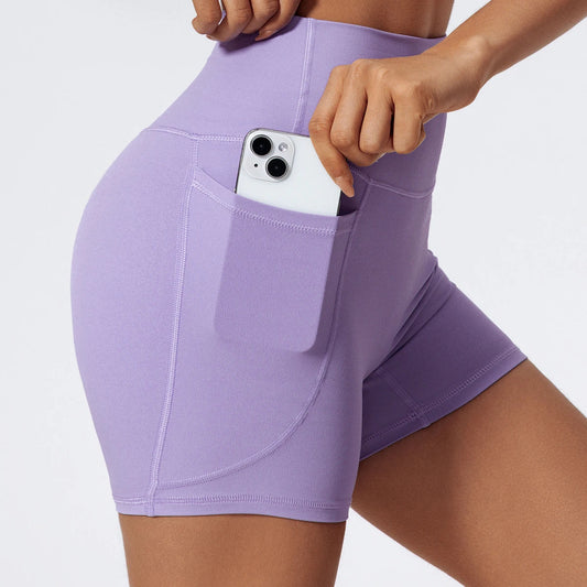 Pocket High-Waist Athletic Shorts