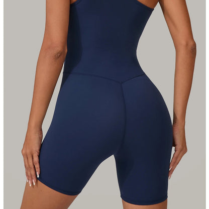 One-Shoulder Backless Yoga Jumpsuit