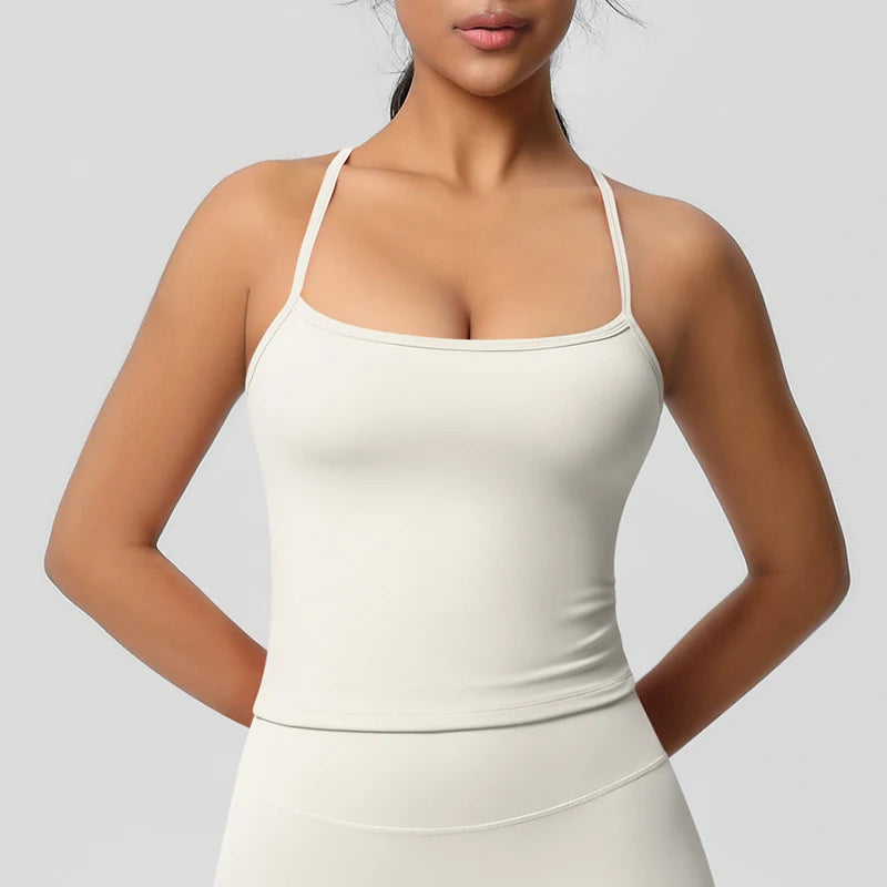 Women’s Slim Fit Nude Yoga Sports Top