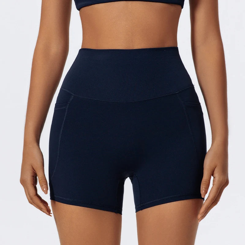 Pocket High-Waist Athletic Shorts