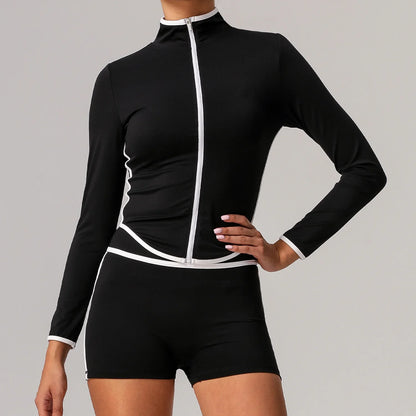 3 Piece Yoga Training Shorts and Coat