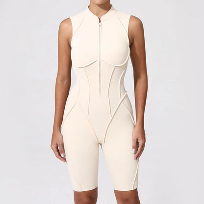 Jumpsuit Hollow Zipper Yoga Suit