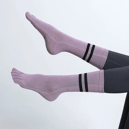 GripFit Five-Toe Yoga Socks