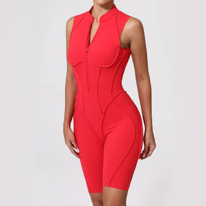Jumpsuit Hollow Zipper Yoga Suit