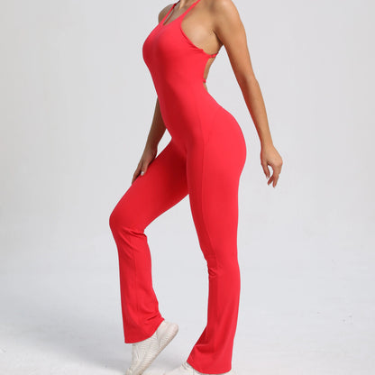 Women’s Backless Workout Jumpsuit