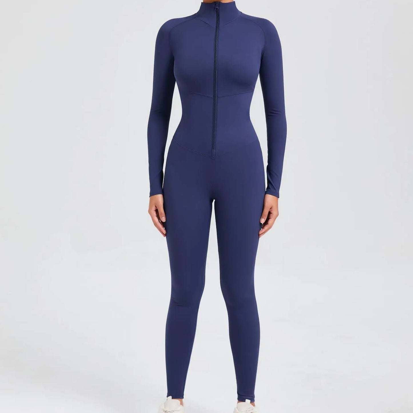 Long Zip Sports Jumpsuit