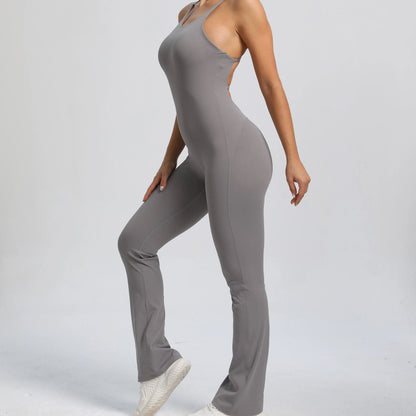 Women’s Backless Workout Jumpsuit