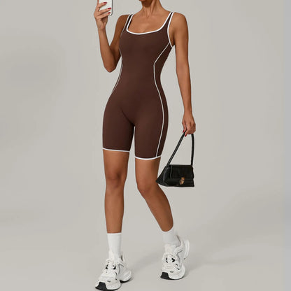 Sleeveless & Backless Gym Fitness Romper