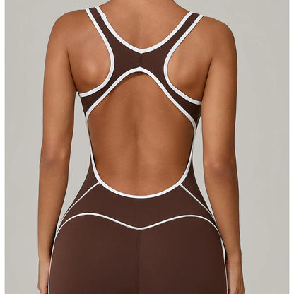 Sleeveless & Backless Gym Fitness Romper