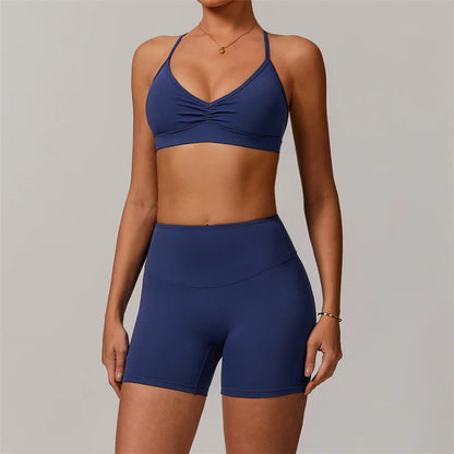Sports Yoga Shorts Set