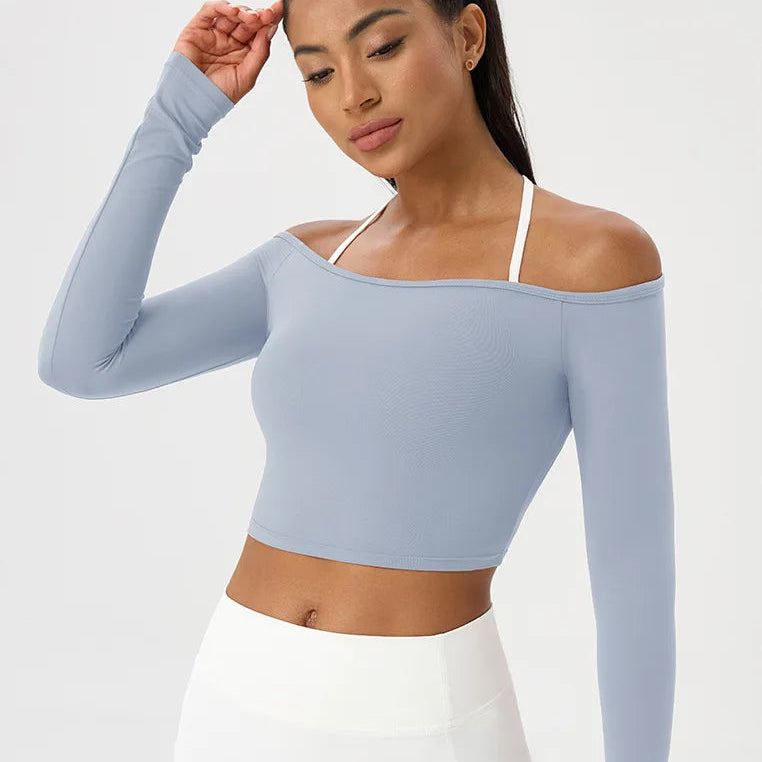 AirFlex Long Sleeve Yoga Crop Top