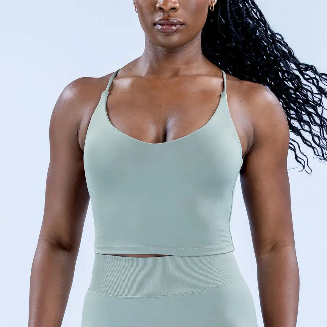 Strappy Back Cross Sports Bra