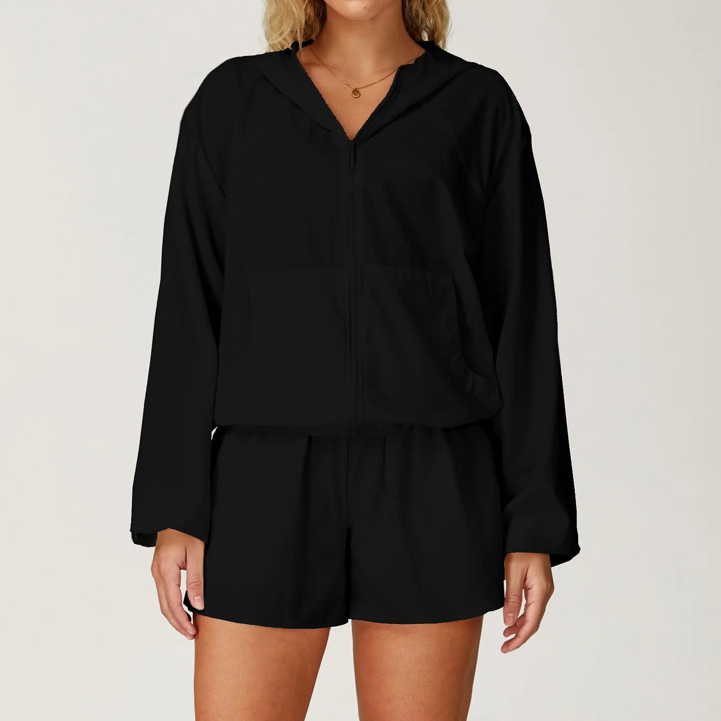 Outdoor UV-Resistant Quick-Dry Hooded Jacket