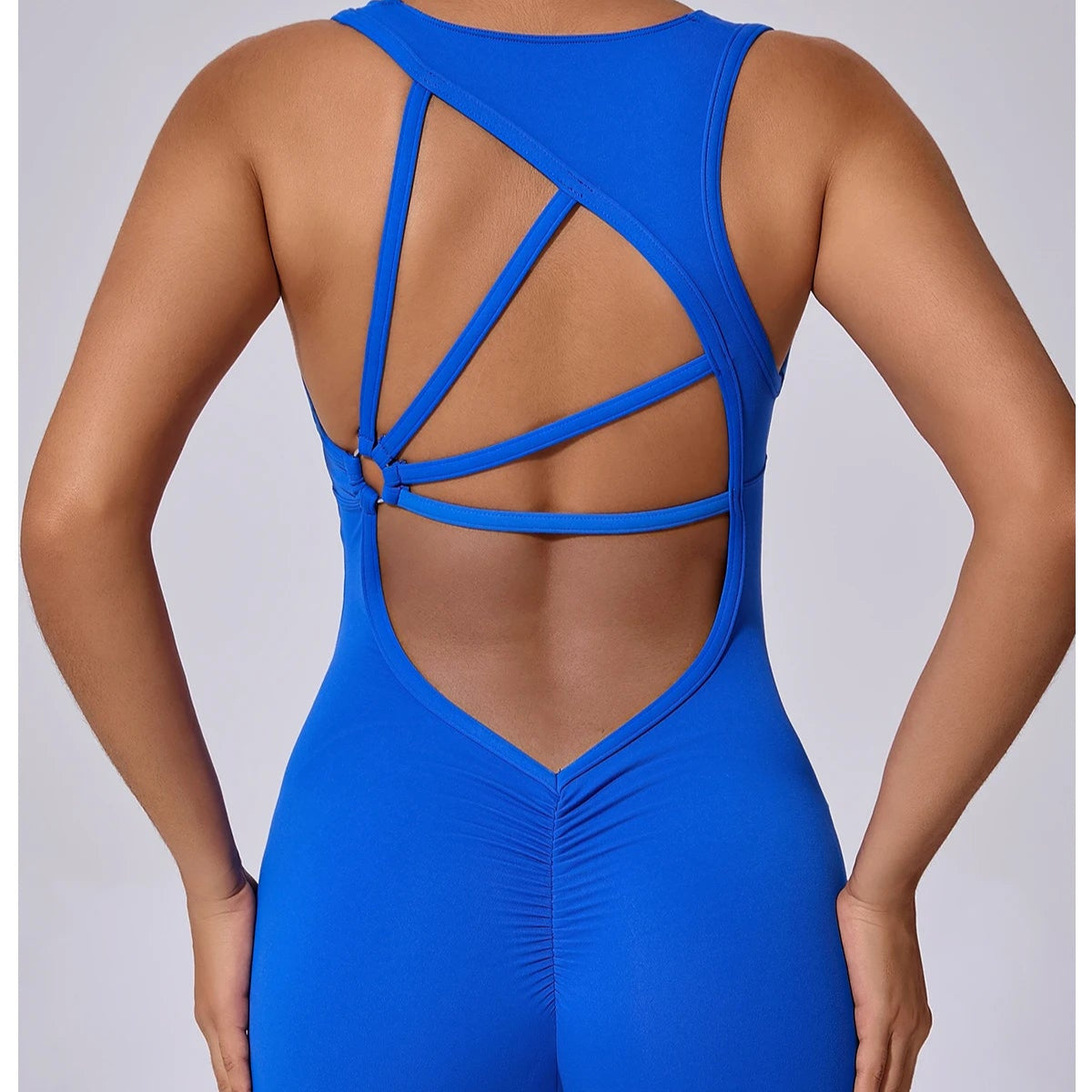 Stretch-Fit Padded Workout Jumpsuit