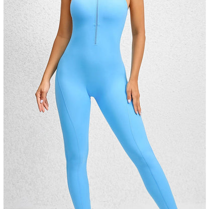 Women’s Zipper Padded Yoga Romper