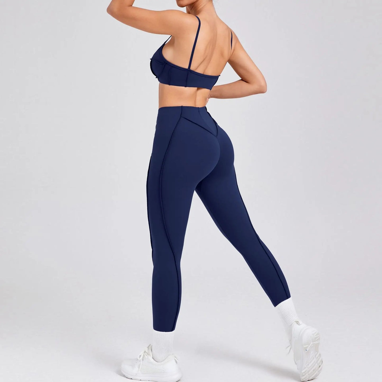 Curve-Enhancing Yoga Set with Push-Up Bra & Flexible Leggings