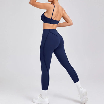 Curve-Enhancing Yoga Set with Push-Up Bra & Flexible Leggings