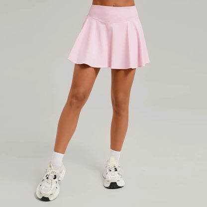 High Waist Tennis Skirt with Pockets