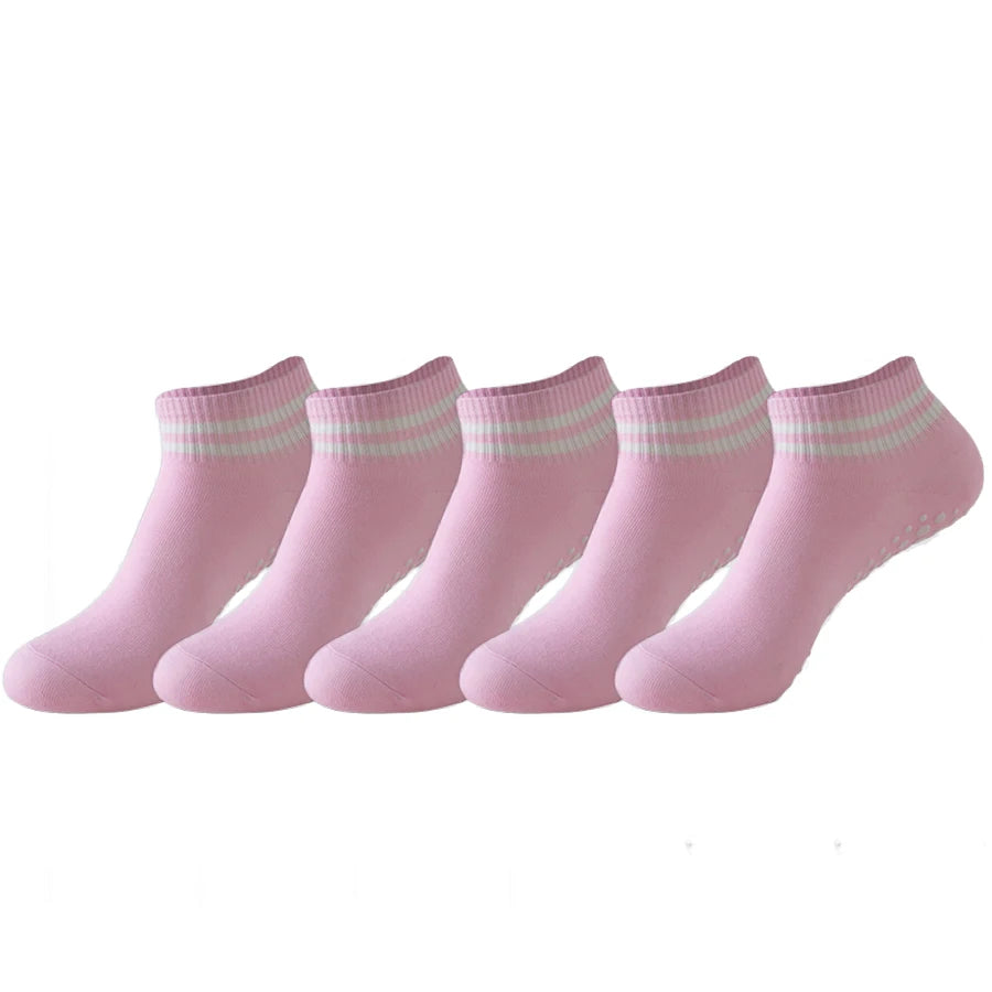 GripStripe Non-Slip Yoga Socks (5 Pairs)