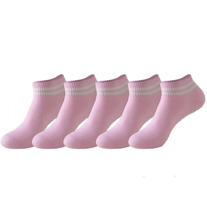 GripStripe Non-Slip Yoga Socks (5 Pairs)