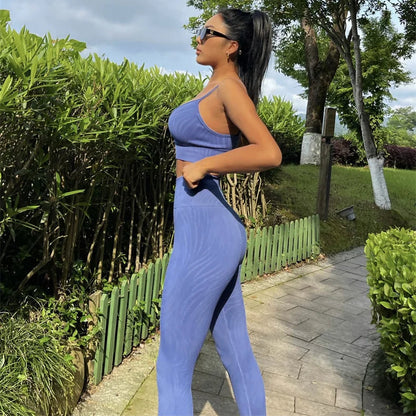 Wavy Pattern Yoga Set