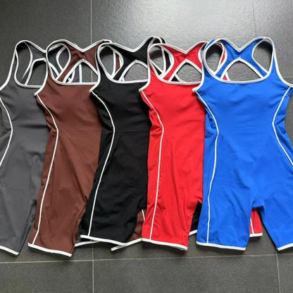 Sleeveless & Backless Gym Fitness Romper