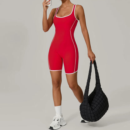 Sleeveless & Backless Gym Fitness Romper