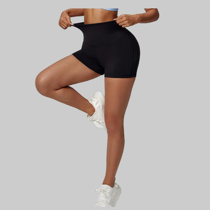 Cross back High Waist Yoga Shorts