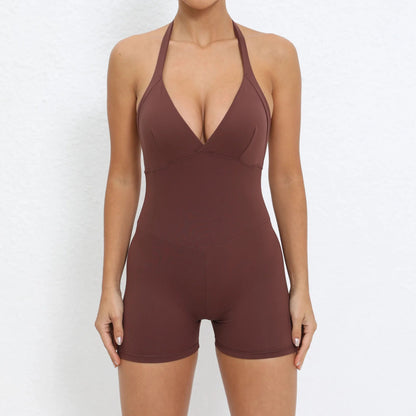 Gym Sport Jumpsuit with Pocket