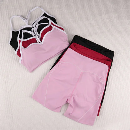 Bold & Sleek Contrast Activewear Ensemble