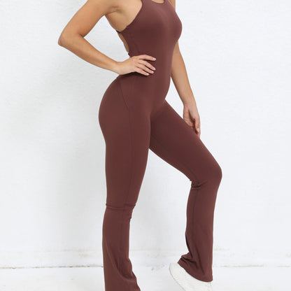 Women’s Backless Workout Jumpsuit
