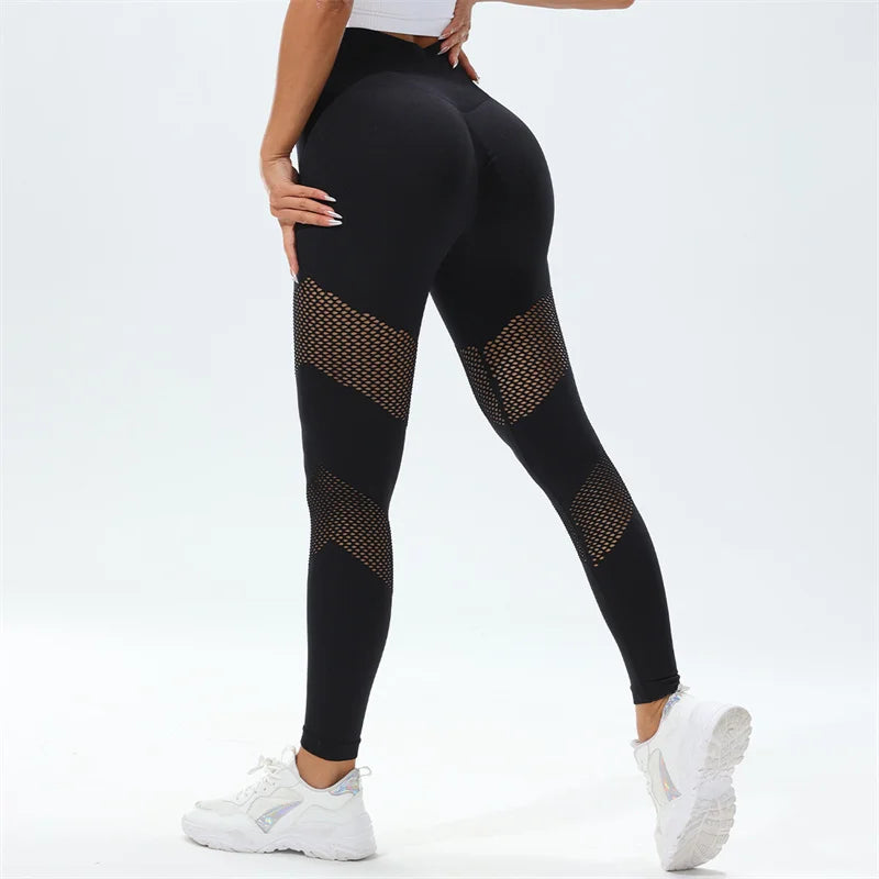 Seamless Hollow Yoga Leggings