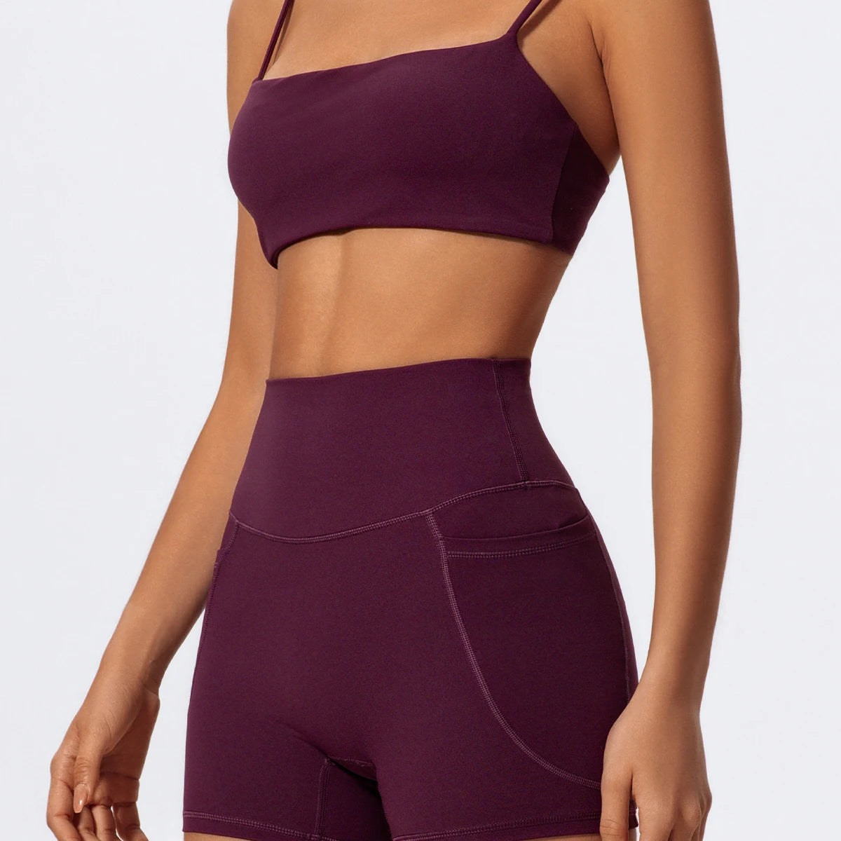 Pocket High-Waist Athletic Shorts